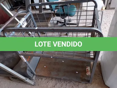LOTE 470 - 01 CARRINHO PARA TRANSPORTE DE CARGAS. (NO ESTADO) ATENÇÃO! FAZER A VISITAÇÃO ANTES DE ARREMATAR, NÃO SABEMOS SE FUNCIONA. LEILÃO NÃO TEM GARANTIA E NEM DEVOLUÇÃO, SUJEITO A POSSÍVEIS AVARIAS VISÍVEIS/OCULTAS E/OU AUSÊNCIA DE COMPONENTES.