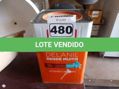 LOTE 480 - 01 LATA DE TINTA IQUINE DELANIL RENDE MUITO 18L SEM A IDENTIFICAÇÃO DA COR. (NO ESTADO) ATENÇÃO! FAZER A VISITAÇÃO ANTES DE ARREMATAR, NÃO SABEMOS SE FUNCIONA. LEILÃO NÃO TEM GARANTIA E NEM DEVOLUÇÃO, SUJEITO A POSSÍVEIS AVARIAS VISÍVEIS/OCULTAS E/OU AUSÊNCIA DE COMPONENTES.