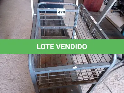 LOTE 470 - 01 CARRINHO PARA TRANSPORTE DE CARGAS. (NO ESTADO) ATENÇÃO! FAZER A VISITAÇÃO ANTES DE ARREMATAR, NÃO SABEMOS SE FUNCIONA. LEILÃO NÃO TEM GARANTIA E NEM DEVOLUÇÃO, SUJEITO A POSSÍVEIS AVARIAS VISÍVEIS/OCULTAS E/OU AUSÊNCIA DE COMPONENTES.