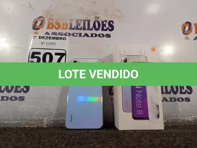 LOTE 507 - 01 CELULAR REDMI NOTE8. (NO ESTADO) ATENÇÃO! FAZER A VISITAÇÃO ANTES DE ARREMATAR, NÃO SABEMOS SE FUNCIONA. LEILÃO NÃO TEM GARANTIA E NEM DEVOLUÇÃO, SUJEITO A POSSÍVEIS AVARIAS VISÍVEIS/OCULTAS E/OU AUSÊNCIA DE COMPONENTES.