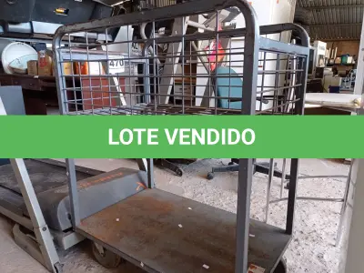 LOTE 470 - 01 CARRINHO PARA TRANSPORTE DE CARGAS. (NO ESTADO) ATENÇÃO! FAZER A VISITAÇÃO ANTES DE ARREMATAR, NÃO SABEMOS SE FUNCIONA. LEILÃO NÃO TEM GARANTIA E NEM DEVOLUÇÃO, SUJEITO A POSSÍVEIS AVARIAS VISÍVEIS/OCULTAS E/OU AUSÊNCIA DE COMPONENTES.