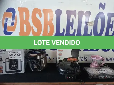 LOTE 270 - 01 – GRILL BRITÂNIA – ESPREMEDOR DE FRUTAS BRITANIA – 01 PANELA DE PRESSÃO ELÉTRICA MONDIAL – 01 FOGAREIRO 2 BOCAS (NO ESTADO, NÃO SABEMOS SE FUNCIONA. LEILÃO NÃO TEM GARANTIA E NEM DEVOLUÇÃO, SUJEITO A POSSÍVEIS AVARIAS VISÍVEIS/OCULTAS E/OU AUSÊNCIA DE COMPONENTES)