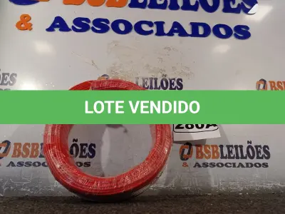 LOTE 280 - 01 ROLO DE CABO FLEXÍVEL 100M 1X2,5MM NA COR VERMELHA (NOVO). (NO ESTADO) ATENÇÃO! FAZER A VISITAÇÃO ANTES DE ARREMATAR, NÃO SABEMOS SE FUNCIONA. LEILÃO NÃO TEM GARANTIA E NEM DEVOLUÇÃO, SUJEITO A POSSÍVEIS AVARIAS VISÍVEIS/OCULTAS E/OU AUSÊNCIA DE COMPONENTES.