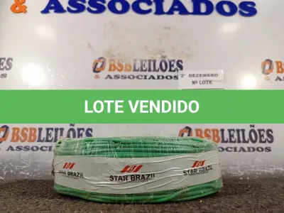 LOTE 275 - 01 ROLO DE CABO FLEXÍVEL 100M 1X2,5MM NA COR VERDE (NOVO). (NO ESTADO) ATENÇÃO! FAZER A VISITAÇÃO ANTES DE ARREMATAR, NÃO SABEMOS SE FUNCIONA. LEILÃO NÃO TEM GARANTIA E NEM DEVOLUÇÃO, SUJEITO A POSSÍVEIS AVARIAS VISÍVEIS/OCULTAS E/OU AUSÊNCIA DE COMPONENTES.