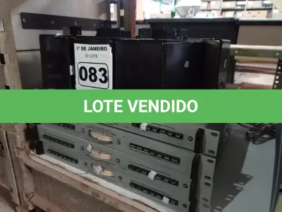 LOTE 083 - 06 CHAVES SECCIONADORAS GHM-661 E 04 APARELHOS DEMODULADOR. (NO ESTADO) ATENÇÃO! FAZER A VISITAÇÃO ANTES DE ARREMATAR, NÃO SABEMOS SE FUNCIONA. LEILÃO NÃO TEM GARANTIA E NEM DEVOLUÇÃO, SUJEITO A POSSÍVEIS AVARIAS VISÍVEIS/OCULTAS E/OU AUSÊNCIA DE COMPONENTES.