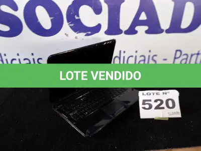 LOTE 520 - 01 - NOTEBOOK HP (NO ESTADO, NÃO SABEMOS SE FUNCIONA. LEILÃO NÃO TEM GARANTIA E NEM DEVOLUÇÃO, SUJEITO A POSSÍVEIS AVARIAS VISÍVEIS/OCULTAS E/OU AUSÊNCIA DE COMPONENTES)