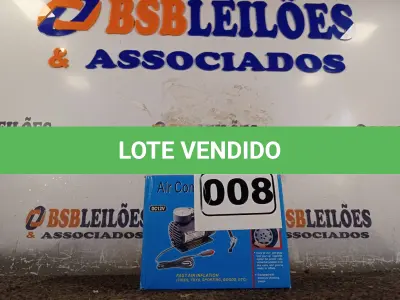 LOTE 008 - 01 COMPRESSOR DE AR PORTÁTIL 12V. (NO ESTADO) ATENÇÃO! FAZER A VISITAÇÃO ANTES DE ARREMATAR, NÃO SABEMOS SE FUNCIONA. LEILÃO NÃO TEM GARANTIA E NEM DEVOLUÇÃO, SUJEITO A POSSÍVEIS AVARIAS VISÍVEIS/OCULTAS E/OU AUSÊNCIA DE COMPONENTES.