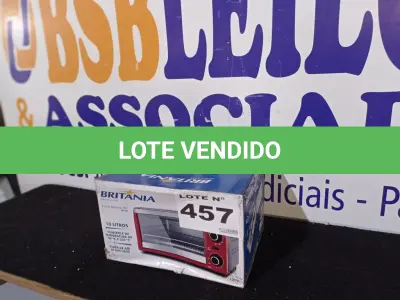 LOTE 457 - 01 - FORNO ELÉTRICO, BFE10V, 10L, VERMELHO BRITÂNIA (NO ESTADO, NÃO SABEMOS SE FUNCIONA. LEILÃO NÃO TEM GARANTIA E NEM DEVOLUÇÃO, SUJEITO A POSSÍVEIS AVARIAS VISÍVEIS/OCULTAS E/OU AUSÊNCIA DE COMPONENTES)