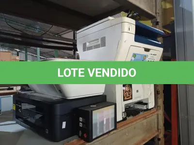 LOTE 082 - 04 IMPRESSORAS MARCAS E MODELOS DIVERSOS. (NO ESTADO) ATENÇÃO! FAZER A VISITAÇÃO ANTES DE ARREMATAR, NÃO SABEMOS SE FUNCIONA. LEILÃO NÃO TEM GARANTIA E NEM DEVOLUÇÃO, SUJEITO A POSSÍVEIS AVARIAS VISÍVEIS/OCULTAS E/OU AUSÊNCIA DE COMPONENTES.