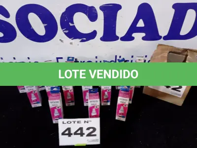LOTE 442 - 17 - GARRAFAS DE TINTA EPSON (NO ESTADO, NÃO SABEMOS SE FUNCIONA. LEILÃO NÃO TEM GARANTIA E NEM DEVOLUÇÃO, SUJEITO A POSSÍVEIS AVARIAS VISÍVEIS/OCULTAS E/OU AUSÊNCIA DE COMPONENTES)