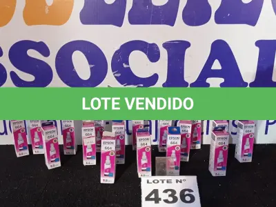 LOTE 436 - 17 - GARRAFAS DE TINTA EPSON (NO ESTADO, NÃO SABEMOS SE FUNCIONA. LEILÃO NÃO TEM GARANTIA E NEM DEVOLUÇÃO, SUJEITO A POSSÍVEIS AVARIAS VISÍVEIS/OCULTAS E/OU AUSÊNCIA DE COMPONENTES)