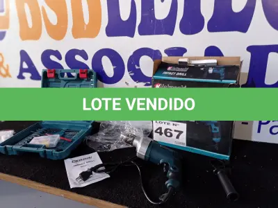 LOTE 467 - 01 - FURADEIRA MARTELETE PARAFUSADEIRA ELÉTRICA DE 13MM NAKASAKI NK6013 820W + ACESSÓRIO COM MALETA DE TRANSPORTE (NO ESTADO, NÃO SABEMOS SE FUNCIONA. LEILÃO NÃO TEM GARANTIA E NEM DEVOLUÇÃO, SUJEITO A POSSÍVEIS AVARIAS VISÍVEIS/OCULTAS E/OU AUSÊNCIA DE COMPONENTES)