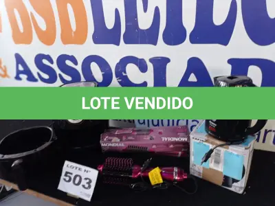 LOTE 503 - 01 - AIR FRYER MULTILASER – 01 ESCOVA SECADORA MONDIAL – CHALEIRA ELÉTRICA MONDIAL (NO ESTADO, NÃO SABEMOS SE FUNCIONA. LEILÃO NÃO TEM GARANTIA E NEM DEVOLUÇÃO, SUJEITO A POSSÍVEIS AVARIAS VISÍVEIS/OCULTAS E/OU AUSÊNCIA DE COMPONENTES)