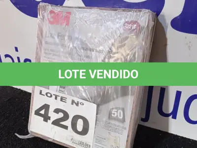LOTE 420 - 50 - FOLHAS LIXA FERRO 221T GRÃO P100 225X275MM  (APROXIMADAMENTE)(NO ESTADO, NÃO SABEMOS SE FUNCIONA. LEILÃO NÃO TEM GARANTIA E NEM DEVOLUÇÃO, SUJEITO A POSSÍVEIS AVARIAS VISÍVEIS/OCULTAS E/OU AUSÊNCIA DE COMPONENTES)