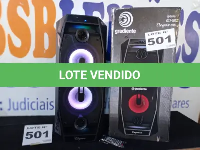 LOTE 501 - 01 - CAIXA AMPLIFICADA GRADIENTE GCA-102 ELEGANCE 500W (NO ESTADO, NÃO SABEMOS SE FUNCIONA. LEILÃO NÃO TEM GARANTIA E NEM DEVOLUÇÃO, SUJEITO A POSSÍVEIS AVARIAS VISÍVEIS/OCULTAS E/OU AUSÊNCIA DE COMPONENTES)