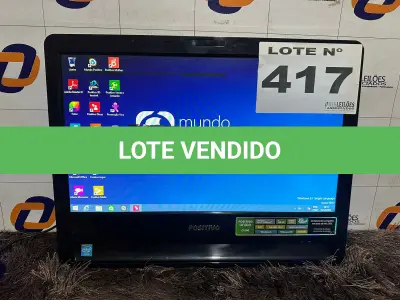 LOTE 417 - 01 - COMPUTADOR ALL IN ONE POSITIVO (NO ESTADO, NÃO SABEMOS SE FUNCIONA. LEILÃO NÃO TEM GARANTIA E NEM DEVOLUÇÃO, SUJEITO A POSSÍVEIS AVARIAS VISÍVEIS/OCULTAS E/OU AUSÊNCIA DE COMPONENTES)