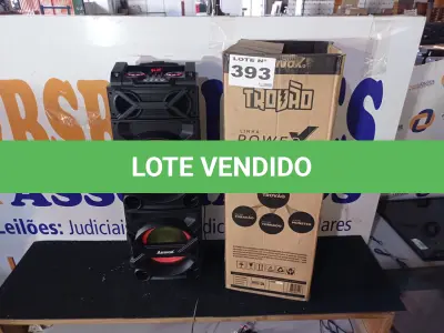 LOTE 393 - 01 - CAIXA AMPLIFICADA AMVOX ACA 1002 TROVÃO, BLUETOOTH (NO ESTADO, NÃO SABEMOS SE FUNCIONA. LEILÃO NÃO TEM GARANTIA E NEM DEVOLUÇÃO, SUJEITO A POSSÍVEIS AVARIAS VISÍVEIS/OCULTAS E/OU AUSÊNCIA DE COMPONENTES)