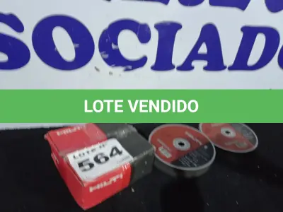 LOTE 564 - 25 - DISCOS DE CORTE METAL HILTI AC-D UP 230 (APROXIMADAMENTE) (NO ESTADO, NÃO SABEMOS SE FUNCIONA. LEILÃO NÃO TEM GARANTIA E NEM DEVOLUÇÃO, SUJEITO A POSSÍVEIS AVARIAS VISÍVEIS/OCULTAS E/OU AUSÊNCIA DE COMPONENTES)