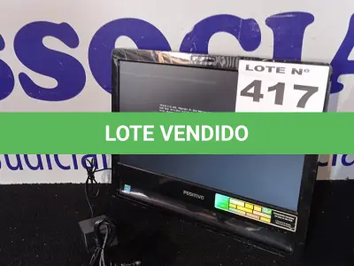 LOTE 417 - 01 - COMPUTADOR ALL IN ONE POSITIVO (NO ESTADO, NÃO SABEMOS SE FUNCIONA. LEILÃO NÃO TEM GARANTIA E NEM DEVOLUÇÃO, SUJEITO A POSSÍVEIS AVARIAS VISÍVEIS/OCULTAS E/OU AUSÊNCIA DE COMPONENTES)
