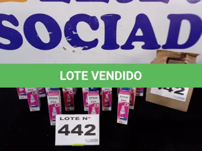 LOTE 442 - 17 - GARRAFAS DE TINTA EPSON (NO ESTADO, NÃO SABEMOS SE FUNCIONA. LEILÃO NÃO TEM GARANTIA E NEM DEVOLUÇÃO, SUJEITO A POSSÍVEIS AVARIAS VISÍVEIS/OCULTAS E/OU AUSÊNCIA DE COMPONENTES)