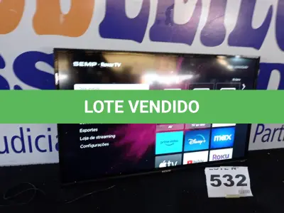 LOTE 532 - 01 - SMART TV LED 32 POLEGADAS HD SEMP (NO ESTADO, NÃO SABEMOS SE FUNCIONA. LEILÃO NÃO TEM GARANTIA E NEM DEVOLUÇÃO, SUJEITO A POSSÍVEIS AVARIAS VISÍVEIS/OCULTAS E/OU AUSÊNCIA DE COMPONENTES)