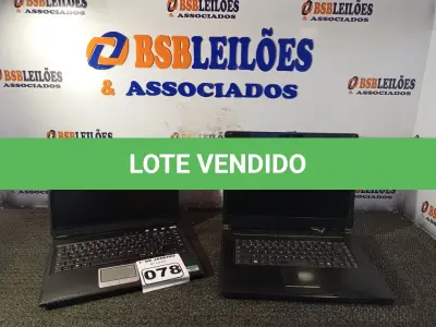 LOTE 078 - 02 NOTEBOOK’S MARCAS E MODELOS DIVERSOS. (NO ESTADO) ATENÇÃO! FAZER A VISITAÇÃO ANTES DE ARREMATAR, NÃO SABEMOS SE FUNCIONA. LEILÃO NÃO TEM GARANTIA E NEM DEVOLUÇÃO, SUJEITO A POSSÍVEIS AVARIAS VISÍVEIS/OCULTAS E/OU AUSÊNCIA DE COMPONENTES.