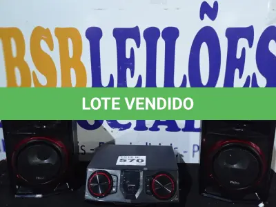 LOTE 570 - 01 - MINI SYSTEM BLUETOOTH PHILCO PHS1900BT EX BASS 1900W BIVOLT COR PRETO POTÊNCIA RMS 1900 W 110V/220V