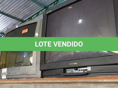 LOTE 076 - 03 TV’S DE TUBO MARCAS E MODELOS DIVERSOS. (NO ESTADO) ATENÇÃO! FAZER A VISITAÇÃO ANTES DE ARREMATAR, NÃO SABEMOS SE FUNCIONA. LEILÃO NÃO TEM GARANTIA E NEM DEVOLUÇÃO, SUJEITO A POSSÍVEIS AVARIAS VISÍVEIS/OCULTAS E/OU AUSÊNCIA DE COMPONENTES.