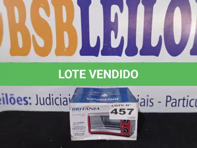 LOTE 457 - 01 - FORNO ELÉTRICO, BFE10V, 10L, VERMELHO BRITÂNIA (NO ESTADO, NÃO SABEMOS SE FUNCIONA. LEILÃO NÃO TEM GARANTIA E NEM DEVOLUÇÃO, SUJEITO A POSSÍVEIS AVARIAS VISÍVEIS/OCULTAS E/OU AUSÊNCIA DE COMPONENTES)