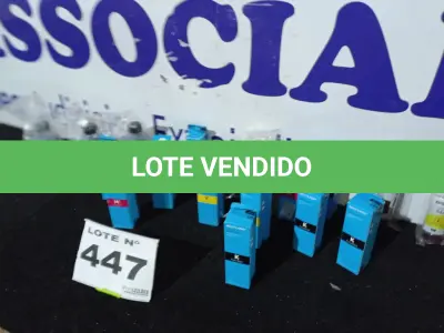 LOTE 447 - 17 - GARRAFAS DE TINTA PARA IMPRESSORAS EPSON (NO ESTADO, NÃO SABEMOS SE FUNCIONA. LEILÃO NÃO TEM GARANTIA E NEM DEVOLUÇÃO, SUJEITO A POSSÍVEIS AVARIAS VISÍVEIS/OCULTAS E/OU AUSÊNCIA DE COMPONENTES)