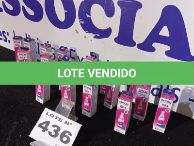 LOTE 436 - 17 - GARRAFAS DE TINTA EPSON (NO ESTADO, NÃO SABEMOS SE FUNCIONA. LEILÃO NÃO TEM GARANTIA E NEM DEVOLUÇÃO, SUJEITO A POSSÍVEIS AVARIAS VISÍVEIS/OCULTAS E/OU AUSÊNCIA DE COMPONENTES)