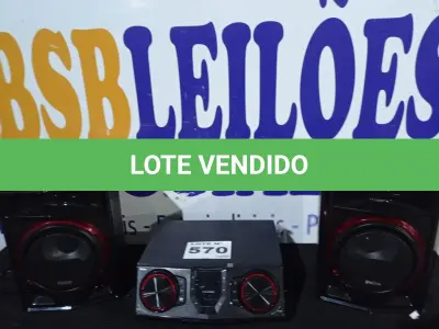 LOTE 570 - 01 - MINI SYSTEM BLUETOOTH PHILCO PHS1900BT EX BASS 1900W BIVOLT COR PRETO POTÊNCIA RMS 1900 W 110V/220V