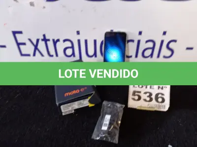 LOTE 536 - 01 - SMARTPHONE MOTOROLA MOTO E6I (NO ESTADO, NÃO SABEMOS SE FUNCIONA. LEILÃO NÃO TEM GARANTIA E NEM DEVOLUÇÃO, SUJEITO A POSSÍVEIS AVARIAS VISÍVEIS/OCULTAS E/OU AUSÊNCIA DE COMPONENTES)