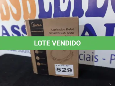 LOTE 529 - 01 - ASPIRADOR ROBÔ SMARTBRUSH 1200 MIDEA BRANCO (NO ESTADO, NÃO SABEMOS SE FUNCIONA. LEILÃO NÃO TEM GARANTIA E NEM DEVOLUÇÃO, SUJEITO A POSSÍVEIS AVARIAS VISÍVEIS/OCULTAS E/OU AUSÊNCIA DE COMPONENTES)
