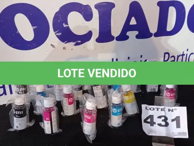 LOTE 431 - 16 - GARRAFAS DE TINTA HP (NO ESTADO, NÃO SABEMOS SE FUNCIONA. LEILÃO NÃO TEM GARANTIA E NEM DEVOLUÇÃO, SUJEITO A POSSÍVEIS AVARIAS VISÍVEIS/OCULTAS E/OU AUSÊNCIA DE COMPONENTES)