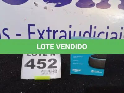 LOTE 452 - 01 - ALEXA AMAZON ECHO DOT 3 (NO ESTADO, NÃO SABEMOS SE FUNCIONA. LEILÃO NÃO TEM GARANTIA E NEM DEVOLUÇÃO, SUJEITO A POSSÍVEIS AVARIAS VISÍVEIS/OCULTAS E/OU AUSÊNCIA DE COMPONENTES)
