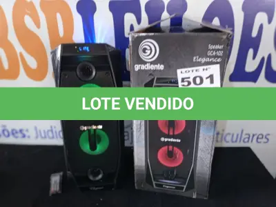 LOTE 501 - 01 - CAIXA AMPLIFICADA GRADIENTE GCA-102 ELEGANCE 500W (NO ESTADO, NÃO SABEMOS SE FUNCIONA. LEILÃO NÃO TEM GARANTIA E NEM DEVOLUÇÃO, SUJEITO A POSSÍVEIS AVARIAS VISÍVEIS/OCULTAS E/OU AUSÊNCIA DE COMPONENTES)