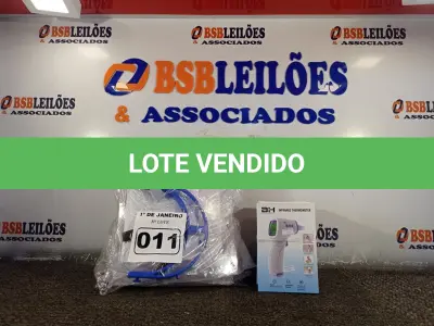 LOTE 011 - 10 MÁSCARAS DE PROTEÇÃO E 04 TERMÔMETROS INFRAVERMELHO. (NO ESTADO) ATENÇÃO! FAZER A VISITAÇÃO ANTES DE ARREMATAR, NÃO SABEMOS SE FUNCIONA. LEILÃO NÃO TEM GARANTIA E NEM DEVOLUÇÃO, SUJEITO A POSSÍVEIS AVARIAS VISÍVEIS/OCULTAS E/OU AUSÊNCIA DE COMPONENTES.