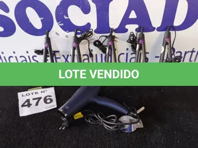 LOTE 476 - 05 - PRANCHAS DE CABELO MALLORY - 01 SECADOR DE CABELO PHILCO (NO ESTADO, NÃO SABEMOS SE FUNCIONA. LEILÃO NÃO TEM GARANTIA E NEM DEVOLUÇÃO, SUJEITO A POSSÍVEIS AVARIAS VISÍVEIS/OCULTAS E/OU AUSÊNCIA DE COMPONENTES)
