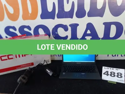 LOTE 488 - 01 - NOTEBOOK INTEL CORE I3 4GB RAM HD 120GB SSD (NO ESTADO, NÃO SABEMOS SE FUNCIONA. LEILÃO NÃO TEM GARANTIA E NEM DEVOLUÇÃO, SUJEITO A POSSÍVEIS AVARIAS VISÍVEIS/OCULTAS E/OU AUSÊNCIA DE COMPONENTES)