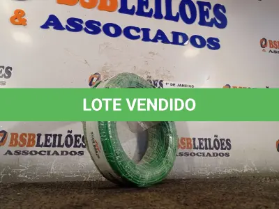 LOTE 335 - 01 ROLO DE CABO FLEXÍVEL 100M 1X2,5MM NA COR VERDE. (NOVO). (NO ESTADO) ATENÇÃO! FAZER A VISITAÇÃO ANTES DE ARREMATAR, NÃO SABEMOS SE FUNCIONA. LEILÃO NÃO TEM GARANTIA E NEM DEVOLUÇÃO, SUJEITO A POSSÍVEIS AVARIAS VISÍVEIS/OCULTAS E/OU AUSÊNCIA DE COMPONENTES.
