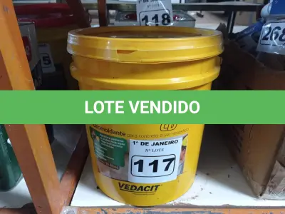 LOTE 117 - 01 BALDE DE DESMOLDANTE PARA CONCRETO A SER REVESTIDO 18L. (NO ESTADO) ATENÇÃO! FAZER A VISITAÇÃO ANTES DE ARREMATAR, NÃO SABEMOS SE FUNCIONA. LEILÃO NÃO TEM GARANTIA E NEM DEVOLUÇÃO, SUJEITO A POSSÍVEIS AVARIAS VISÍVEIS/OCULTAS E/OU AUSÊNCIA DE COMPONENTES.