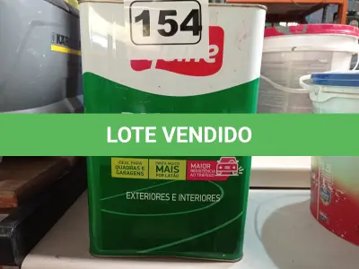 LOTE 154 - 01 LATA DE TINTA IQUINE DIAPISO SUPER RESISTENTE 18L NA COR VERMELHA. (NO ESTADO) ATENÇÃO! FAZER A VISITAÇÃO ANTES DE ARREMATAR, NÃO SABEMOS SE FUNCIONA. LEILÃO NÃO TEM GARANTIA E NEM DEVOLUÇÃO, SUJEITO A POSSÍVEIS AVARIAS VISÍVEIS/OCULTAS E/OU AUSÊNCIA DE COMPONENTES.