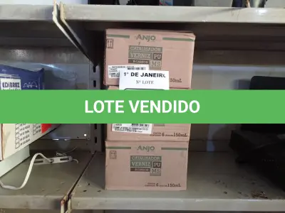 LOTE 269 - 01 LOTE COM VÁRIAS LATAS DE VERNIZ CATALIZADOR PU 150ML. (NO ESTADO) ATENÇÃO! FAZER A VISITAÇÃO ANTES DE ARREMATAR, NÃO SABEMOS SE FUNCIONA. LEILÃO NÃO TEM GARANTIA E NEM DEVOLUÇÃO, SUJEITO A POSSÍVEIS AVARIAS VISÍVEIS/OCULTAS E/OU AUSÊNCIA DE COMPONENTES.