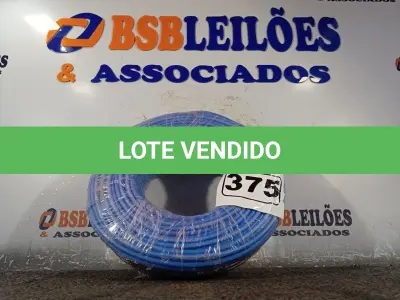 LOTE 375 - 01 ROLO DE CABO FLEXÍVEL 100M 1X10MM NA COR AZUL. (NOVO). (NO ESTADO) ATENÇÃO! FAZER A VISITAÇÃO ANTES DE ARREMATAR, NÃO SABEMOS SE FUNCIONA. LEILÃO NÃO TEM GARANTIA E NEM DEVOLUÇÃO, SUJEITO A POSSÍVEIS AVARIAS VISÍVEIS/OCULTAS E/OU AUSÊNCIA DE COMPONENTES.