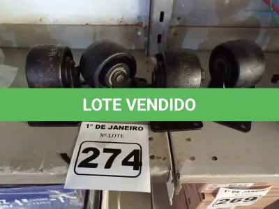 LOTE 274 - 04 ROLDANAS. (NO ESTADO) ATENÇÃO! FAZER A VISITAÇÃO ANTES DE ARREMATAR, NÃO SABEMOS SE FUNCIONA. LEILÃO NÃO TEM GARANTIA E NEM DEVOLUÇÃO, SUJEITO A POSSÍVEIS AVARIAS VISÍVEIS/OCULTAS E/OU AUSÊNCIA DE COMPONENTES.