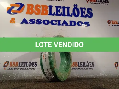 LOTE 305 - 01 ROLO DE CABO FLEXÍVEL 100M 1X2,5MM NA COR VERDE. (NOVO). (NO ESTADO) ATENÇÃO! FAZER A VISITAÇÃO ANTES DE ARREMATAR, NÃO SABEMOS SE FUNCIONA. LEILÃO NÃO TEM GARANTIA E NEM DEVOLUÇÃO, SUJEITO A POSSÍVEIS AVARIAS VISÍVEIS/OCULTAS E/OU AUSÊNCIA DE COMPONENTES.