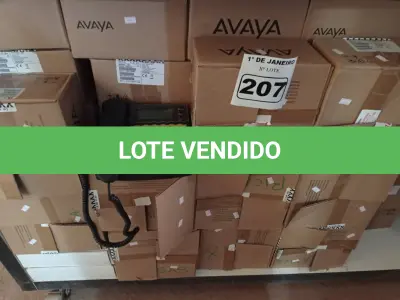 LOTE 207 - 01 LOTE COM GRANDE QUANTIDADE DE APARELHOS DE TELEFONE. (NO ESTADO) ATENÇÃO! FAZER A VISITAÇÃO ANTES DE ARREMATAR, NÃO SABEMOS SE FUNCIONA. LEILÃO NÃO TEM GARANTIA E NEM DEVOLUÇÃO, SUJEITO A POSSÍVEIS AVARIAS VISÍVEIS/OCULTAS E/OU AUSÊNCIA DE COMPONENTES.