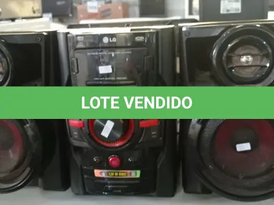 LOTE 392 - 01 APARELHO DE SOM 3X1 MARCA LG. (NO ESTADO) ATENÇÃO! FAZER A VISITAÇÃO ANTES DE ARREMATAR, NÃO SABEMOS SE FUNCIONA. LEILÃO NÃO TEM GARANTIA E NEM DEVOLUÇÃO, SUJEITO A POSSÍVEIS AVARIAS VISÍVEIS/OCULTAS E/OU AUSÊNCIA DE COMPONENTES.