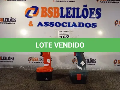 LOTE 362 - 02 PARAFUSADEIRA MARCAS E MODELOS DIVERSOS. (NO ESTADO) ATENÇÃO! FAZER A VISITAÇÃO ANTES DE ARREMATAR, NÃO SABEMOS SE FUNCIONA. LEILÃO NÃO TEM GARANTIA E NEM DEVOLUÇÃO, SUJEITO A POSSÍVEIS AVARIAS VISÍVEIS/OCULTAS E/OU AUSÊNCIA DE COMPONENTES.